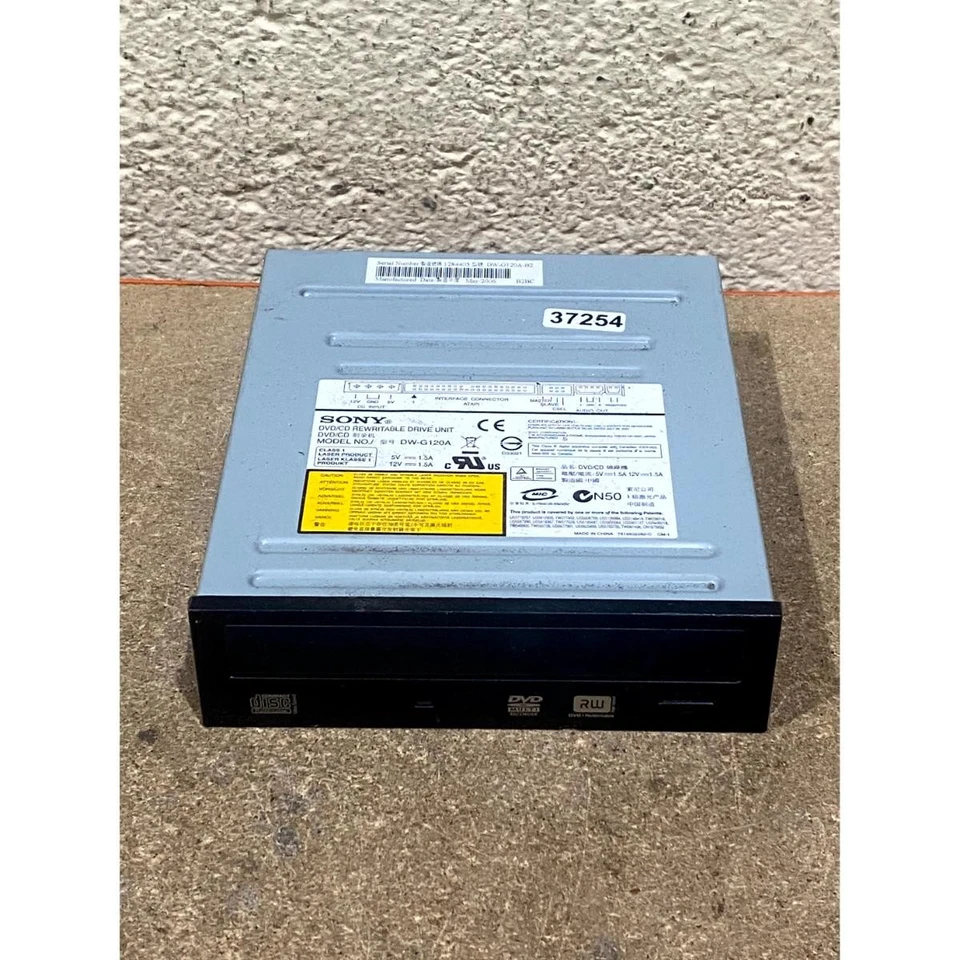 Sony DW-G120A DVD/CD Internal Rewritable Drive Black ATAPI Dust Proof for PC - Image 1 of 4