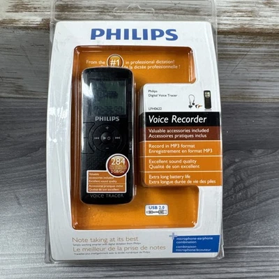 Philips LFH0622 Voice Recorder W/ 2GB Storage - 284 Hours Recording Time - Image 1 of 4