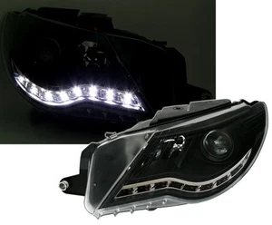 Hovedlyskastere LED DRL Se etter for VW PASSAT CC Daylight Black Gratis fr LPVWJ - Bild 1 von 14