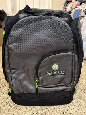 XBOX 360 Backpack Protective Backpack Travel Bag, Black Gray & Green - Image 1 of 3