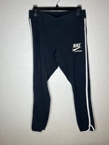 Mens Nike Sportswear Athletic Capri Joggers Black Large L Cotton Polyester - Picture 1 of 4