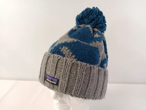 Patagonia Damen Einheitsgröße grau aquamarin Wollmischung Bommel Wintermütze. - Bild 1 von 9