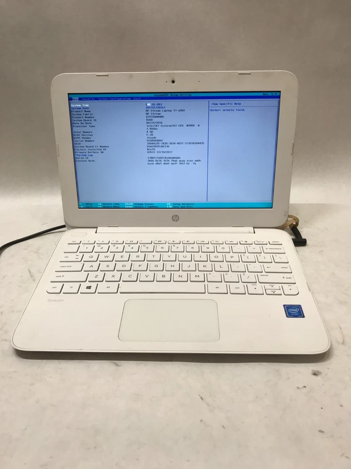 HP Stream 11-y012nr 11" Laptop Intel Celeron 4GB RAM 32GB eMMC NO OS Bad Batt DW - Image 1 of 4