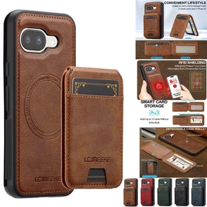 Magnetic Case w/ MagSafe Leather Wallet Cover for Google Pixel 10 Pro Xl 9A 8A 7 - Picture 1 of 17