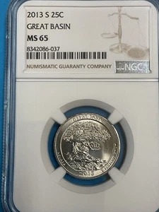 2013 S 25c NP Great Basin NGC MS65 - Picture 1 of 2