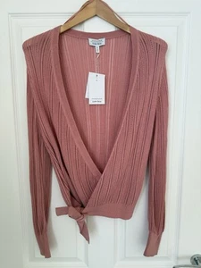 & Other Stories Tie Front Pink Cardigan Brand New - Picture 1 of 4