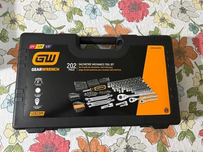 Новый гаечный ключ 202 изделия SAE/метрическая механика инструмент набор 1/4 «3/8» 1/2 «GW72MLCBMTS - Изображение 1 из 4