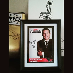 Carta firmata Julio Cesar Chavez incorniciata - Foto 1 di 3