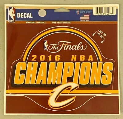 Cleveland Cavaliers NBA Champions 2016 clásico 5,5"x6" ultra calcomanía logotipo pegatina Foto 1 de 4