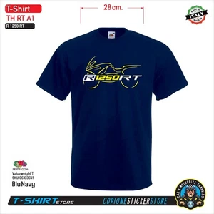 T-SHIRT Maglietta Personalizzata BMW R 1250 RT moto style blu navy TH RT A1 - Picture 1 of 2