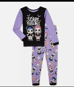 Halloween LOL Surprise! 2 pc Pajamas Set Purple/Black - Glows - Size 8 NWT - Picture 1 of 4