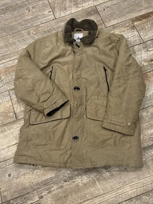 Men’s Olive Green Rainforest Micro Oxford Heritage Parka Coat, Size XL Vintage  - Image 1 of 4