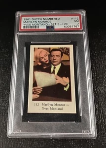 PSA 7 Marilyn Monroe 1961 Dutch Numbered POP 3 1 Higher Yves Montand #112 NM 60s - Picture 1 of 2