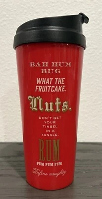 Kate Spade Holiday Hot/Cold Travel Cup Red & Gold w/Black Lid 16 oz New w/o tag - Image 1 of 4