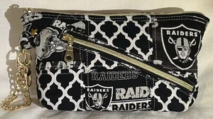 Las Vegas Raiders cotton & flannel quilt fabric bag, clutch, purse Etc Gold - Picture 1 of 9