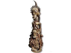 Fetisch Figur der Songye DR Kongo Afrika 1,52m  Songye-Skulptur Voodoo