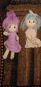 Vintage 1982 Applause 7" Evie & Friends Fairy Doll & 6" Russ Priscilla Doll - Imagen 1 de 5