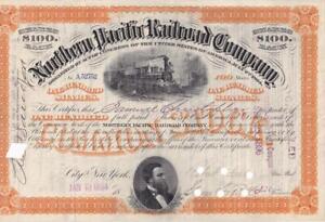 1894 Northern Pacific Railroad common stock certificate