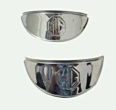 MG Engraved Headlight Peaks Shade MG Midget Stainless Steel For Classic Car - Image 1 of 2