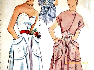 SELTENES OOP SIMPLICITY 3233 SOMMERKLEID & BOLERO MUSTER Gr. 12 B30 63 - Bild 1 von 7