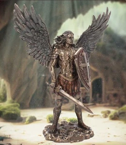 Nemesis Now Saint Michael the Archangel Figurine 35.5cms BRONZE CAST UK - Bild 1 von 6