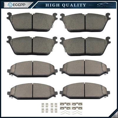 8PCS Front & Rear Ceramic Brake Pads For 2019-2022 Ram 1500 2022 Jeep Wagoneer - Image 1 of 4
