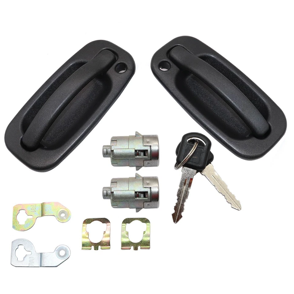 Front Door Handle & Lock Cylinder For 2001-2006 Chevy Silverado Sierra 1500 2500 - Image 1 of 4