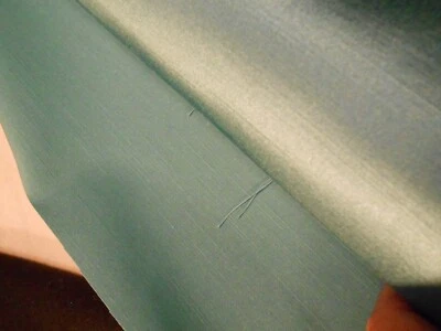 Slub Satin Teal 65% Poly + 19% Linen + 15% Cotton ~ 54" wide  - by the yard - Image 1 of 4