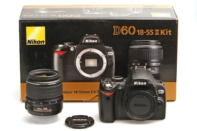 Nikon Kit D60 DSLR Kamera + AF-S DX Nikkor ED 18-55mm 1:3.5-5.6G II - Bild 1 von 4