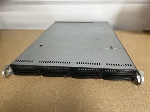 CSE-815 X10SLH-N6-ST031 SUPERMICRO 1U 4LFF QC 1xE3-1270V3 3.5G 32GB 1x500GB SATA - Picture 1 of 7
