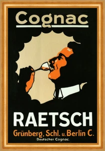 Coñac Rartch Grünberg, Schl./ Berlin bebida impresión artística anuncio A3 82 enmarcado - Imagen 1 de 1