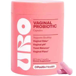URO O Positiv Vaginal Probiotics 60 COUNT Women pH Balance with Prebiotics - Picture 1 of 4