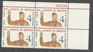 US. 1145. 4c. Boy Scout Giving Scout Sing, Boy Scout Jubilee. PB4. MNH. 1960 - Picture 1 of 2