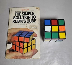 1981 Rubiks Cube & Manual Strategy 3D Puzzle Solution Collectibles Toys Guide - Picture 1 of 10