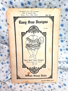 VINTAGE 1987 Brown House Dolls Pattern BHD 365 Baby Designs 20" to 21" Doll - Picture 1 of 2