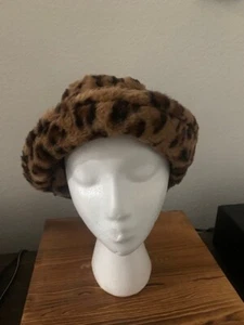 Hat leopard FURRY super soft n COMFY.... Brand New,,,, FREE shipping - Picture 1 of 2
