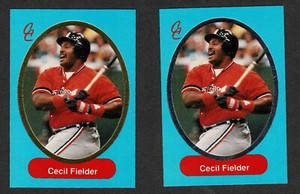1993 Collectors' Chronicle Cecil Fielder Gold & Silver Inserts, Lovely Mint