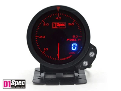 Genuino D1 Spec Distinct Racing Gauge III 60 mm presión de combustible esfera negra Foto 1 de 3