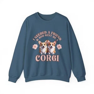 Cute Corgi Sweatshirt, Faith based sweatshirt, corgi gift, gift for corgi lover - Picture 1 of 25