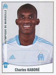 253 CHARLES KABORE BURKINA FASO OLYMPIQUE MARSEILLE OM STICKER FOOTBALL 2011 PANINI