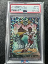 2022 PANINI DONRUSS OPTIC PATRICK MAHOMES DOWNTOWN LASER PRIZM PSA 10 GEM MINT