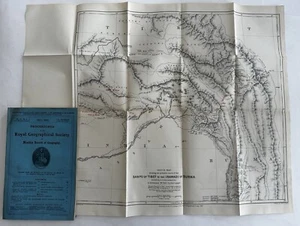 Tibet Afghan Boundary Sanpo Irawadi river Congo 1885 Geog. Society mag fldg maps - Picture 1 of 17