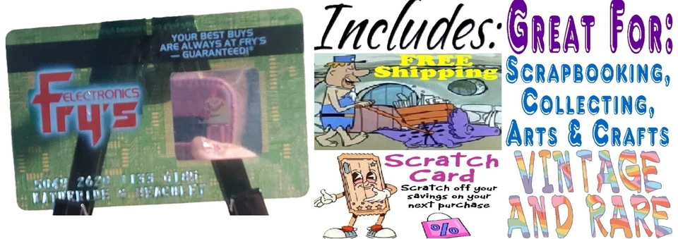 🆕green transparent Frys Electronics credit card - EXPIRED- Vintage-🆓gift🎁 - Image 1 of 4