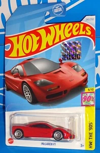 Hot Wheels 2024 Factory Set HW: The 90s #243 McLaren F1 Red w/ WSPs - Picture 1 of 2