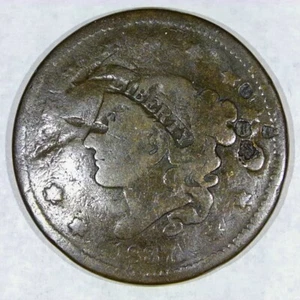 ***VINTAGE EARLY AMERICAN COPPER***1837 LARGE CENT Y338 - Picture 1 of 2