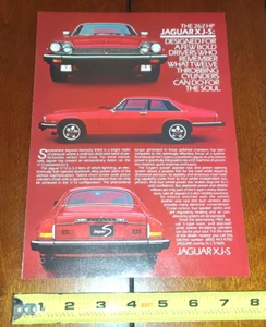 1983 JAGUAR XJ-S V-12 ORIGINAL AD - Picture 1 of 2