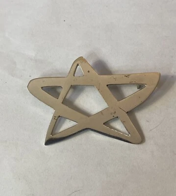 Broche prendedor estrella de plata de ley probado de colección Foto 1 de 4