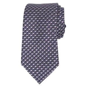 JOSEPH ABBOUD Mens Silk Necktie Purple Micro Check 3.0 Designer Neck Tie ITALY - Picture 1 of 7