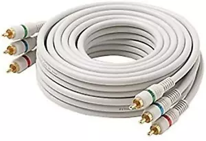Premium 25 Feet Component Video Cable 3-RCA Coaxial Cord RGB YPbPr HDTV DVD - Picture 1 of 7