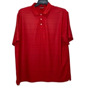 Men’s Nike Golf Striped Polo Shirt Red Striped Dri Fit Size XL - Picture 1 of 9